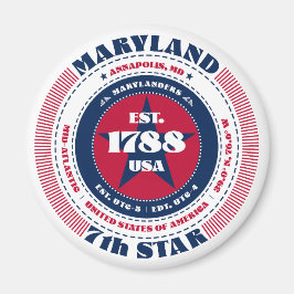 メリーランドサークルタイポグラフィ土産マグネット マグネット
