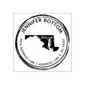 メリーランドサークルハンドドロッドリース ラバースタンプ (インプリント)