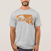 メリーランドシェイプTシャツの州 Tシャツ (正面)