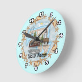 メリーランドシェルズライトハウスクロック ラウンド壁時計 (傾斜)