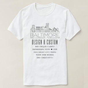 メリーランドテカスタムーマのボルチモアを作成 Tシャツ