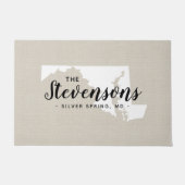 メリーランドファミリーモノグラム州doormat ドアマット (正面)