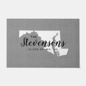 メリーランドファミリーモノグラム州doormat ドアマット (正面)