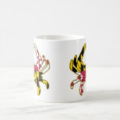 メリーランドフラグカニイラストレーション コーヒーマグカップ (中央)