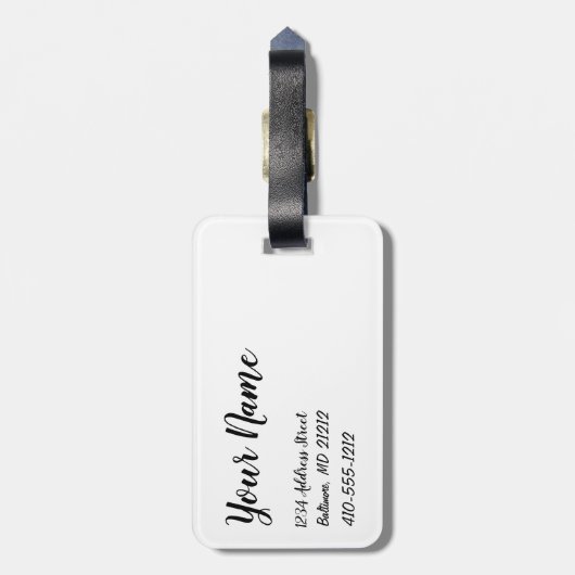 メリーランドフラパーソナライズされたグ荷物タグ ラゲッジタグ (裏面縦)