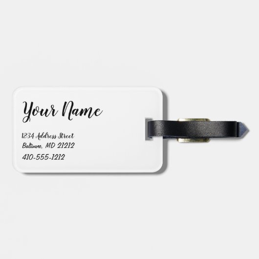 メリーランドフラパーソナライズされたグ荷物タグ ラゲッジタグ (裏面横)