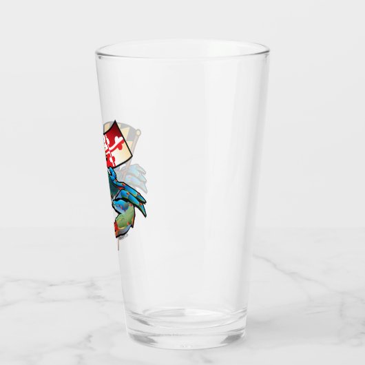 メリーランドブルーカニ(旗のつる) タンブラーグラス (左)