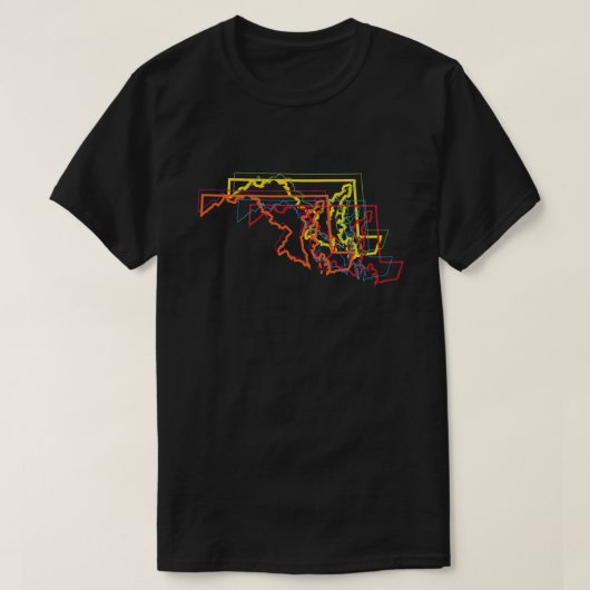 メリーランドプライドぼやけ Tシャツ (デザイン正面)