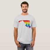 メリーランドプライドストライプの.. Tシャツ (正面フル)