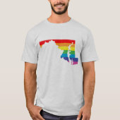 メリーランドプライドストライプの.. Tシャツ (正面)