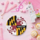 メリーランドプレート、パーティー、スポーツ、メリーランド州旗 ペーパープレート (パーティー)