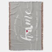 メリーランドホーム州パーソナライズされた素朴 スローブランケット (正面縦)