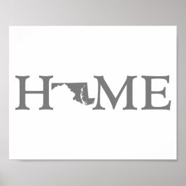 メリーランドホーム州ワードアート ポスター