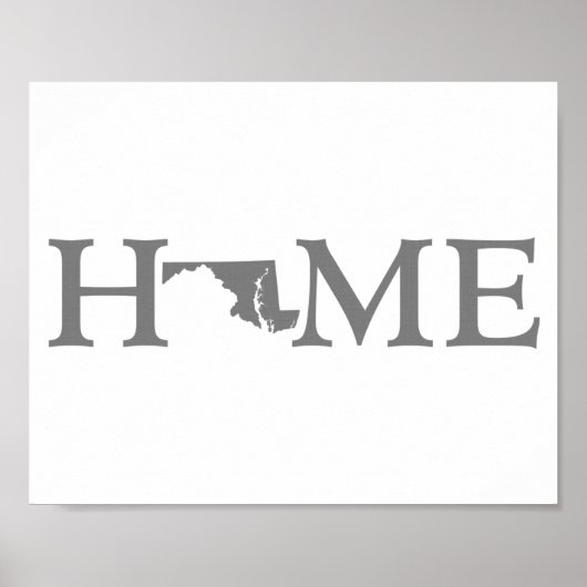 メリーランドホーム州ワードアート ポスター (正面)