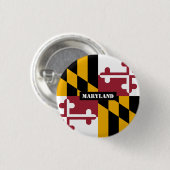 メリーランドボタン、愛国的メリーランド州旗ファッション 缶バッジ (正面&裏面)