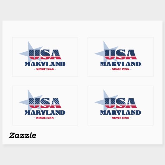 メリーランドマイホーム州シール 長方形シール (シート)