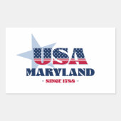 メリーランドマイホーム州シール 長方形シール (正面)