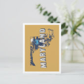 メリーランドレトロ旅行デザインアイコニック米国州 ポストカード (スタンド正面)