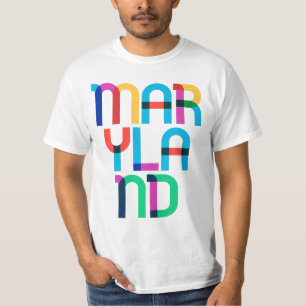 メリーランドヴィンテージポップ・アートのレトロアート80s虹 tシャツ