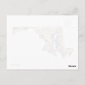 メリーランドヴィンテージ写真マップアンティーク州グラフ ポストカード (裏面)