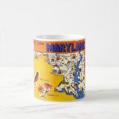 メリーランド州からのヴィンテージの挨拶 コーヒーマグカップ (中央)