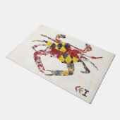 メリーランド州のカニの形のカーバー ドアマット (アングル)