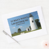 メリーランド州のターキーポイントライトハウス 長方形シール (封筒)