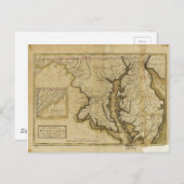 メリーランド州の地図(1795年) ポストカード (正面/裏面)