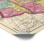 メリーランド州の地形図5 ポスター (角)