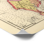 メリーランド州の地形図 ポスター (角)