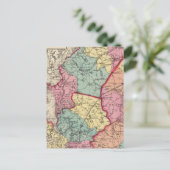 メリーランド州の地形図 ポストカード (スタンド正面)