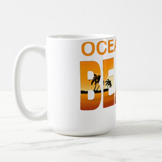 メリーランド州の夏のオーシャンシティ コーヒーマグカップ (左)