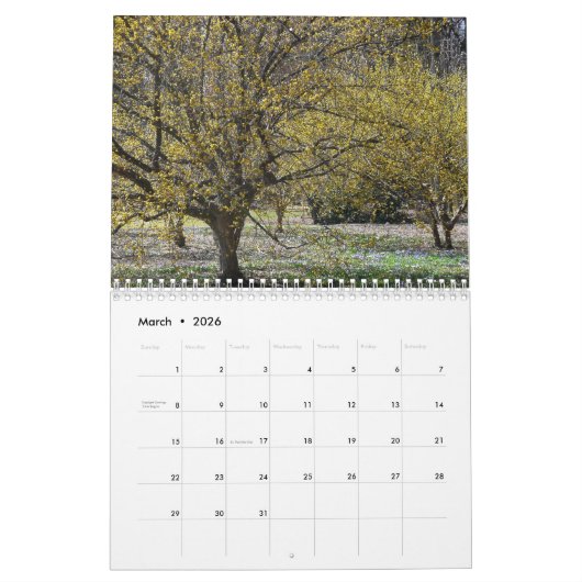 メリーランド州の季節の写真 カレンダー (3月 2026)