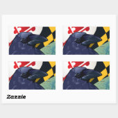 メリーランド州の市民レイヴン 長方形シール (シート)