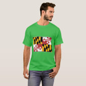 メリーランド州の旗 ノースダコタ州 Tシャツ (正面フル)