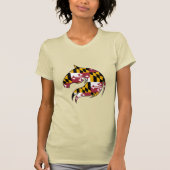 メリーランド州の旗 馬の頭 Tシャツ (正面)