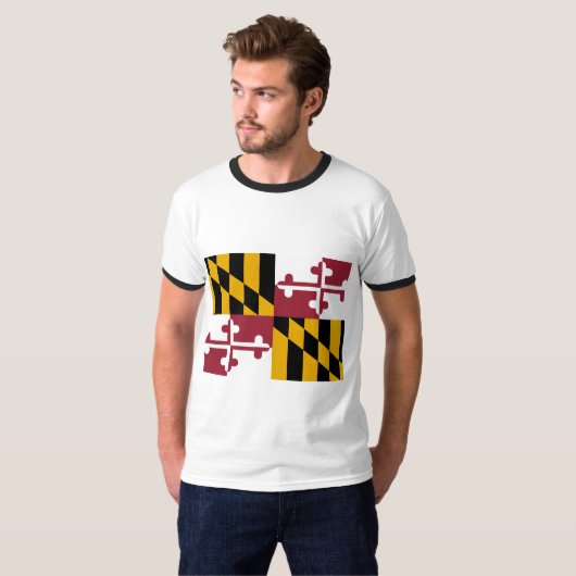 メリーランド州の旗 Tシャツ (正面フル)