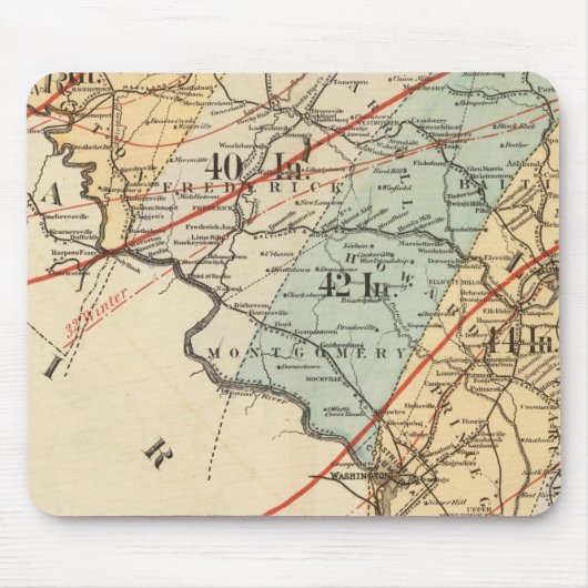 メリーランド州の気候図 マウスパッド (正面)