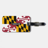 メリーランド州の荷物タグ、愛国的メリーランド州旗 ラゲッジタグ (裏面横)