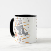 メリーランド州の野球とコーヒーとドーナツ マグカップ (正面左)