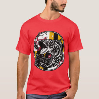 メリーランド州の雷魚釣り オーバーサイズ Tシャツ