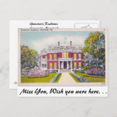 メリーランド州アナポリス知事の住居 ポストカード (正面/裏面)