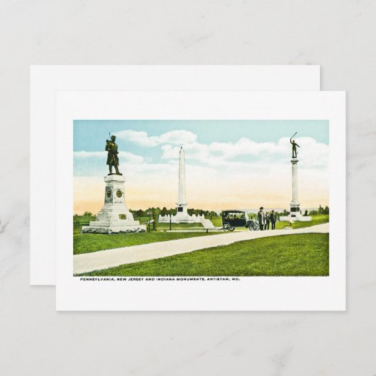 メリーランド州アンティータムのモニュメント ポストカード (正面/裏面)