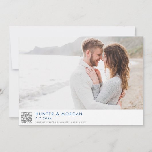 メリーランド州オーシャンシティの地図 ミニマルモダンウェディング セーブザデート (裏面)