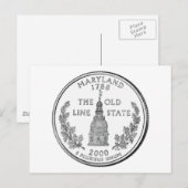 メリーランド州クォーター ポストカード (正面/裏面)