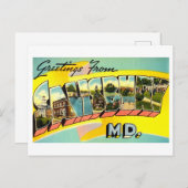 メリーランド州サリスベリーからのヴィンテージの挨拶 ポストカード (正面/裏面)
