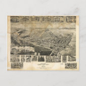 メリーランド州チェスタータウンの鳥瞰図(1907年) ポストカード (正面)