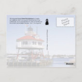 メリーランド州ドラムポイントライトハウス ポストカード (裏面)