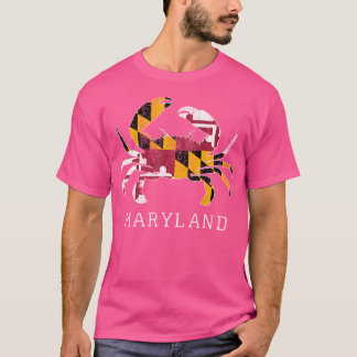 メリーランド州ブルーカニ国旗メリーランド州家族休暇 Tシャツ