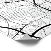 メリーランド州ボルチモアの地図+場所を示す ポスター (角)